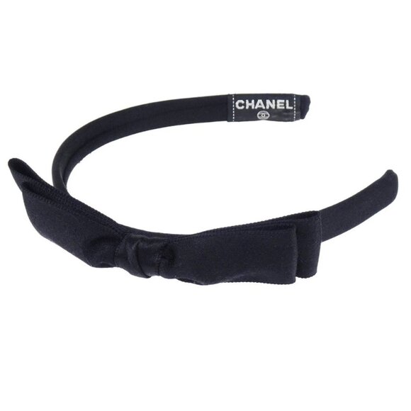 Chanel Bow Headband Hair Accessories Black - Picture 1 of 5